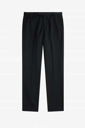 Black Fred Perry Archive Tailored Trousers Men's Trousers | SGZDE12034