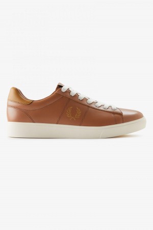 Dark Tan / Dark Caramel Fred Perry Spencer Men's Shoes | DSGKV70260