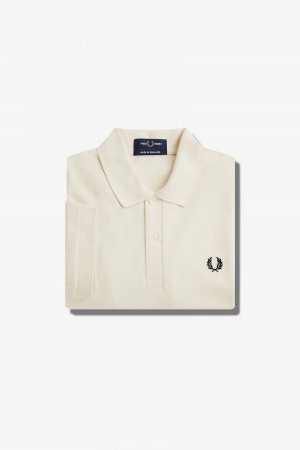 Ecru / Black Fred Perry M3 Men's Fred Perry Shirt | XSGBH29600