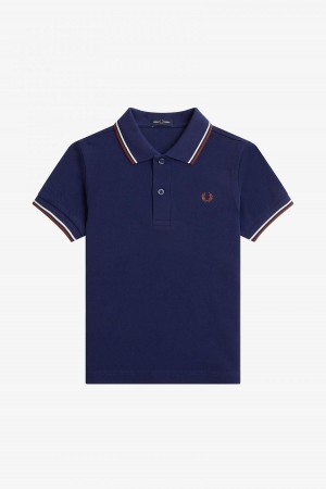 French Navy / Ecru / Whisky Brown Fred Perry Kids Twin Tipped Accessories Kids | SGXBR13045