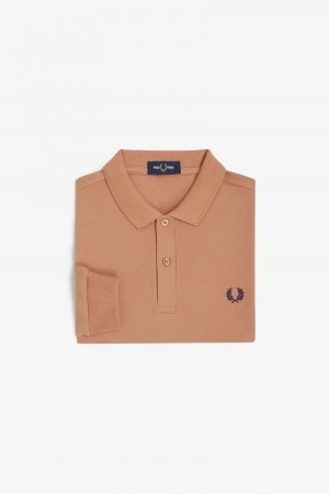 Light Rust Fred Perry M6006 Men's Fred Perry Shirt | YSGVQ35088