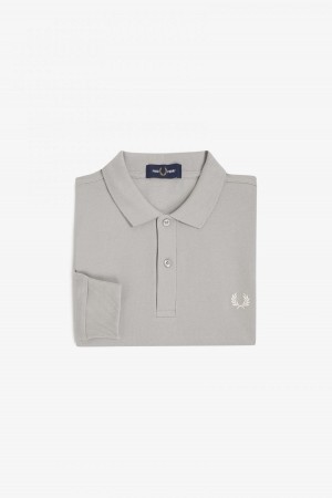 Limestone Fred Perry M6006 Men's Fred Perry Shirt | SGJKU38005