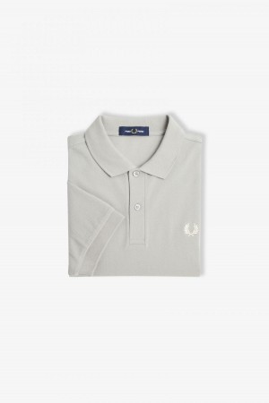 Limestone / Ecru Fred Perry M6000 Men's Fred Perry Shirt | SGDYB36149