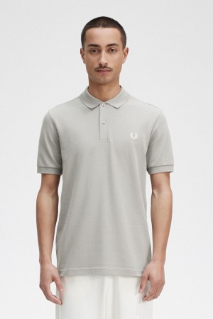 Limestone / Ecru Fred Perry M6000 Men's Polo Shirts | YSGVQ61202