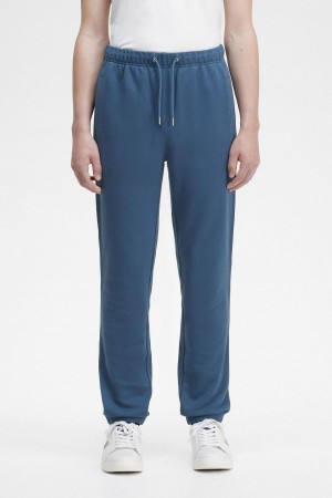 Midnight Blue Fred Perry Loopback Sweatpants Men's Trousers | QSGWA71959