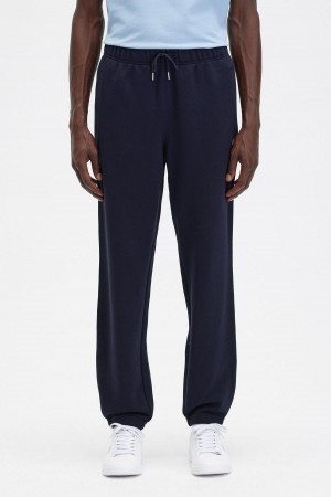 Navy Fred Perry Loopback Sweatpant Men's Trousers | XSGBH35180