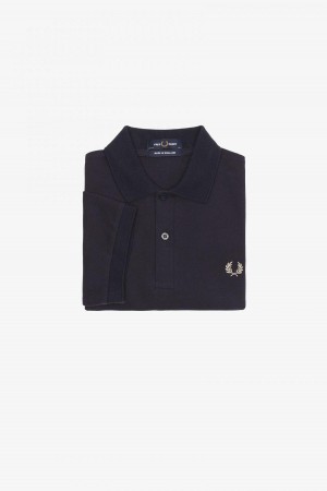 Navy / Light Oyster Fred Perry M3 Men's Fred Perry Shirt | ASGDF48610