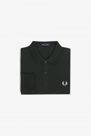 Night Green Fred Perry M6006 Men's Fred Perry Shirt | SGQCS57496