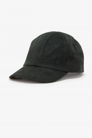 Night Green / Black Fred Perry Waffle Cord Accessories Cap | BSGSD58442