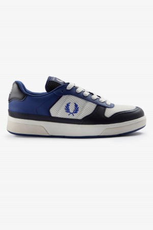 Shaded Cobalt / Light Ecru Fred Perry B300 Men's Shoes | LSGTR32954