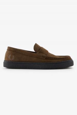 Shaded Stone Fred Perry Dawson Loafer Men's Shoes | SGEGJ93418