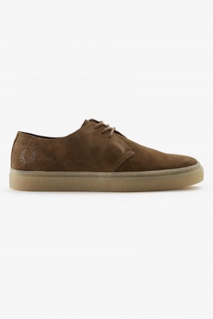 Shaded Stone Fred Perry Linden Men's Shoes | PSGQX47511