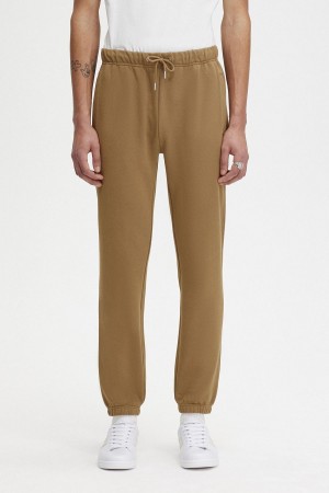 Shaded Stone / Burnt Tobacco Fred Perry Loopback Sweatpants Men's Trousers | SGJZR12514