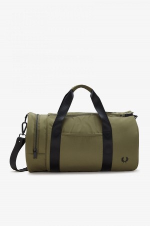 Uniform Green Fred Perry Ripstop Barrel Accessories Bag | GSGEC33396