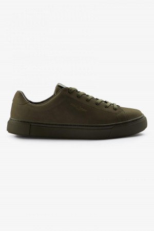 Uniform Green / Gold Fred Perry B71 Men's Shoes | XSGBH14693