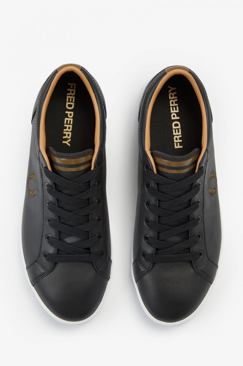 Black Fred Perry Baseline Men's Shoes | SGJZR49611