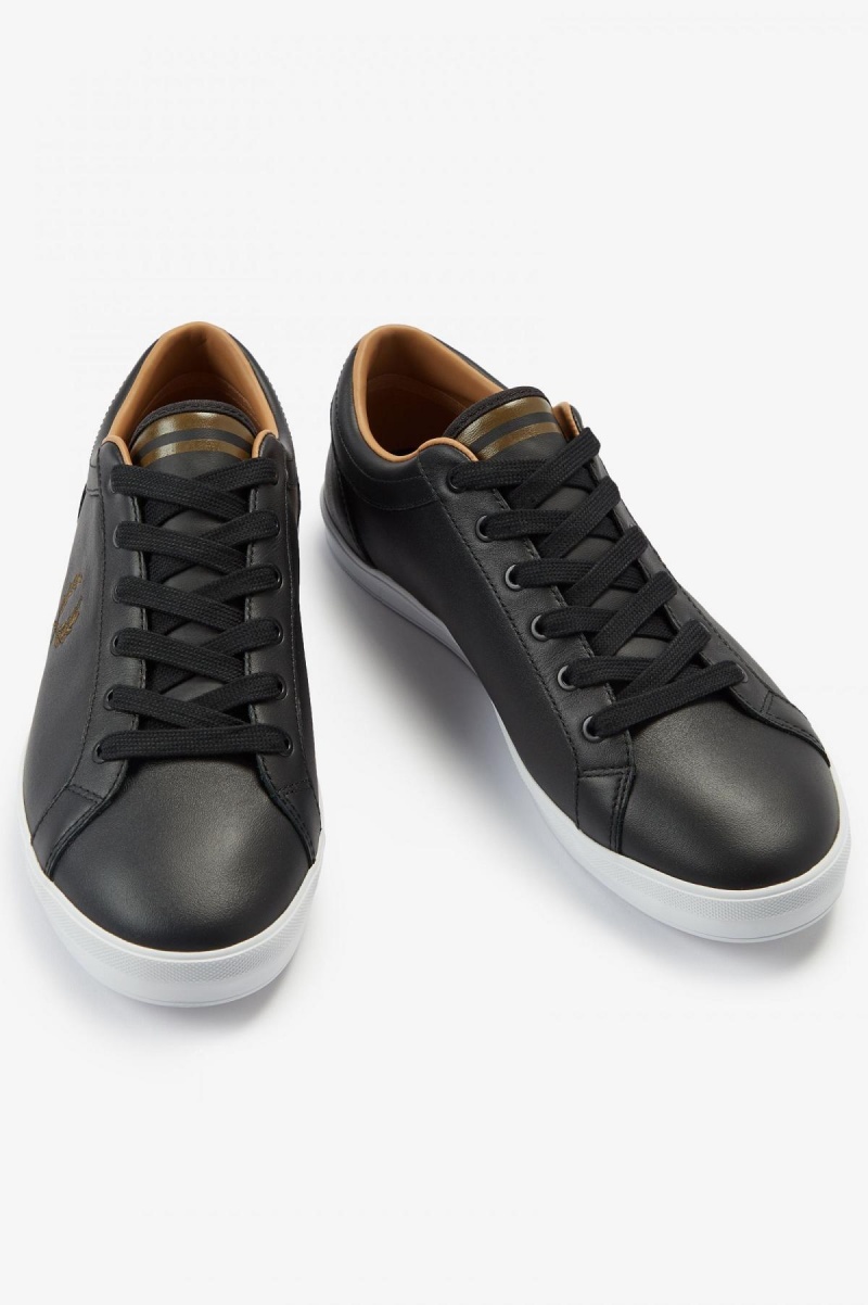 Black Fred Perry Baseline Men's Shoes | SGJZR49611