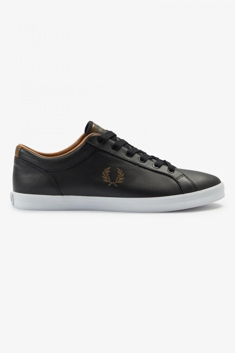 Black Fred Perry Baseline Men\'s Shoes | SGJZR49611