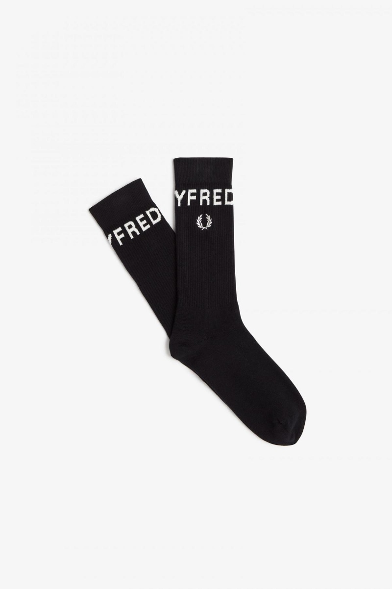 Black Fred Perry Bold Tipped Accessories Socks | SGJBT96084