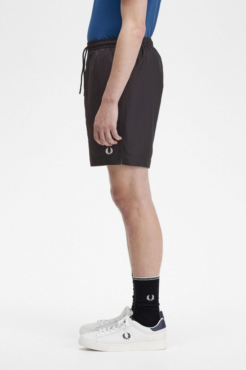 Black Fred Perry Classic Men's Shorts | SGCVG23913