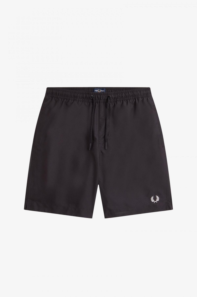 Black Fred Perry Classic Men's Shorts | SGCVG23913