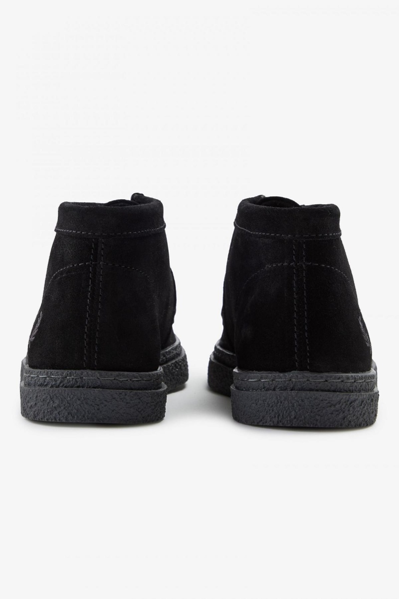 Black Fred Perry Dawson Mid Women's Shoes | SGJBT95773