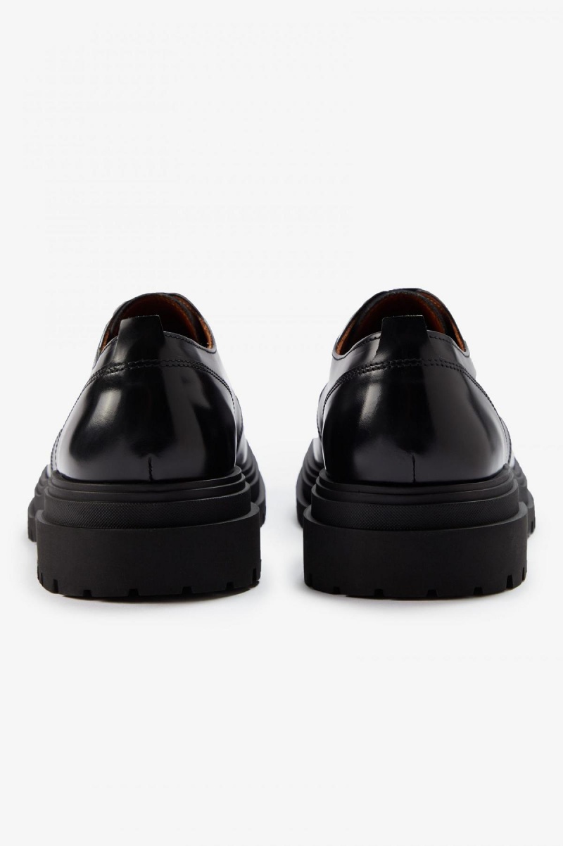 Black Fred Perry Derby Men's Shoes | SGDYB16645