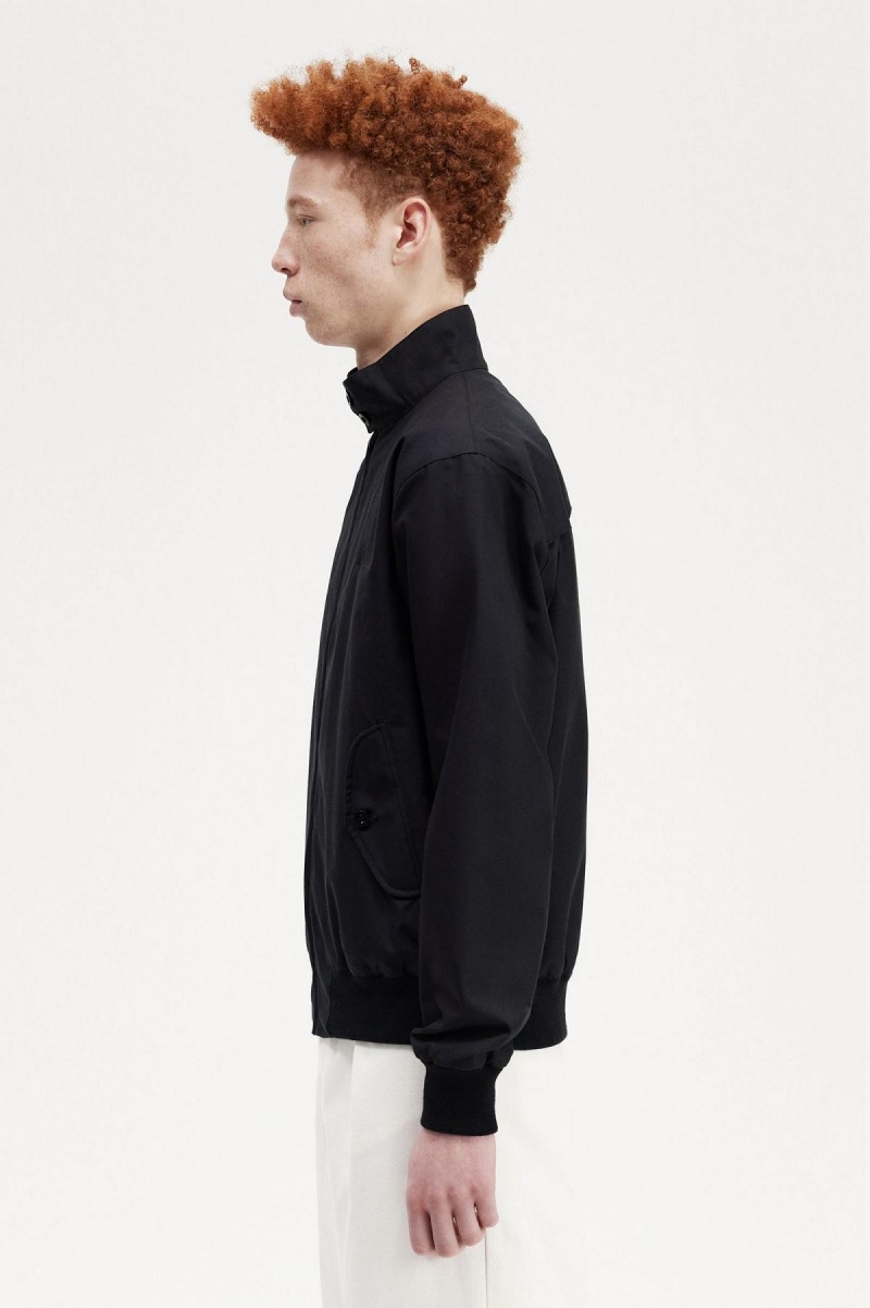 Black Fred Perry Harrington Men's Coats | SGIIZ16021