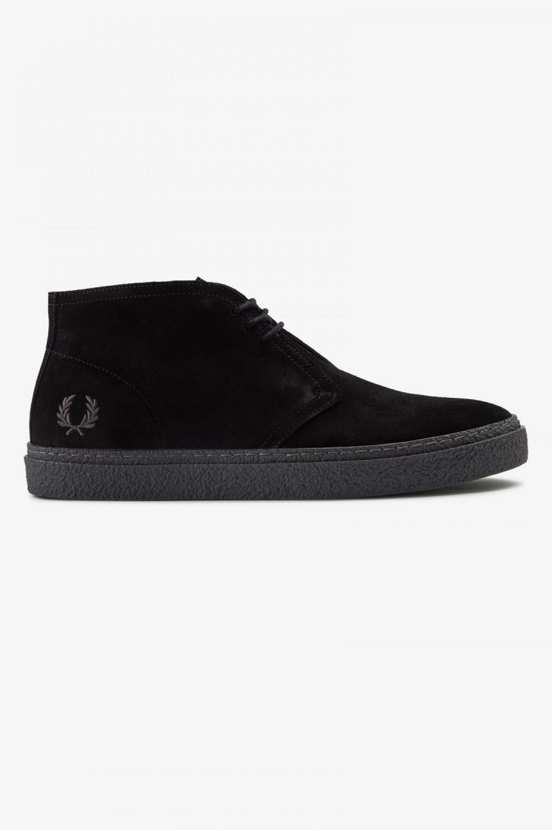 Black Fred Perry Hawley Men\'s Shoes | XSGGW28447