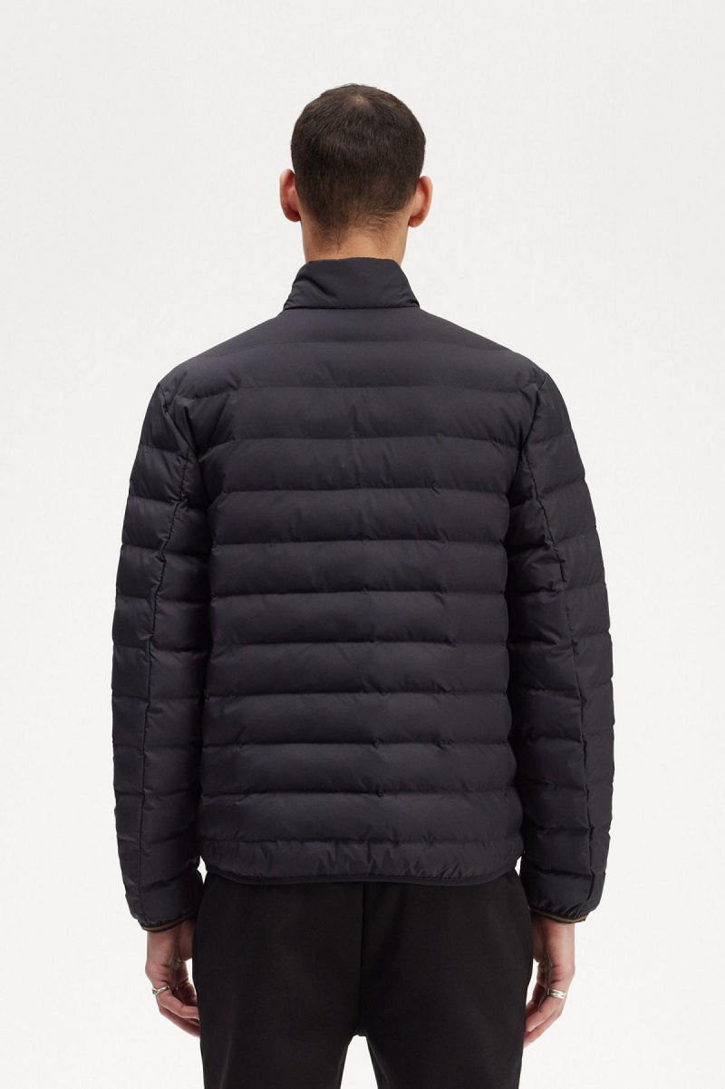 Black Fred Perry Insulated Men's Coats | ZSGNQ16791