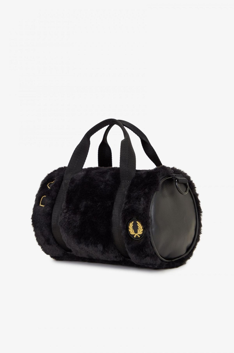 Black Fred Perry Mini Barrel Accessories Bag | BSGSO62731