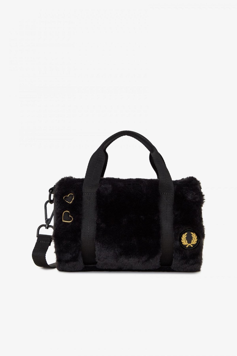 Black Fred Perry Mini Barrel Accessories Bag | BSGSO62731