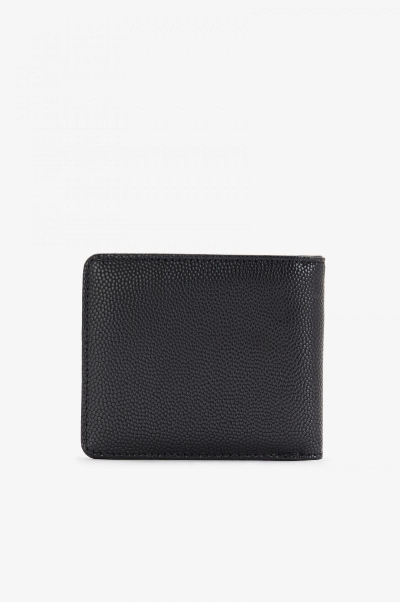 Black Fred Perry Scotch Grain Billfold Accessories Wallet | YSGVQ76830