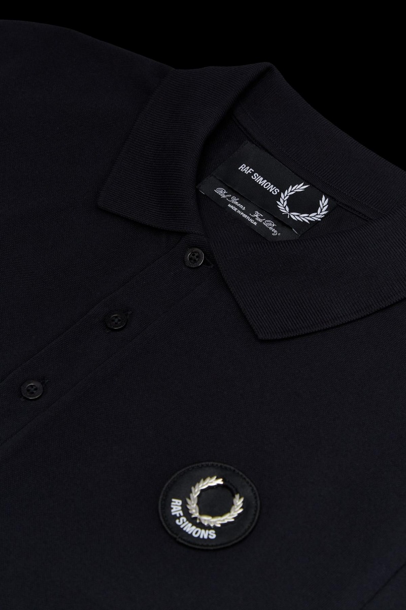 Black Fred Perry Slim Fit Polo Shirt Men's Polo Shirts | ASGWC69431