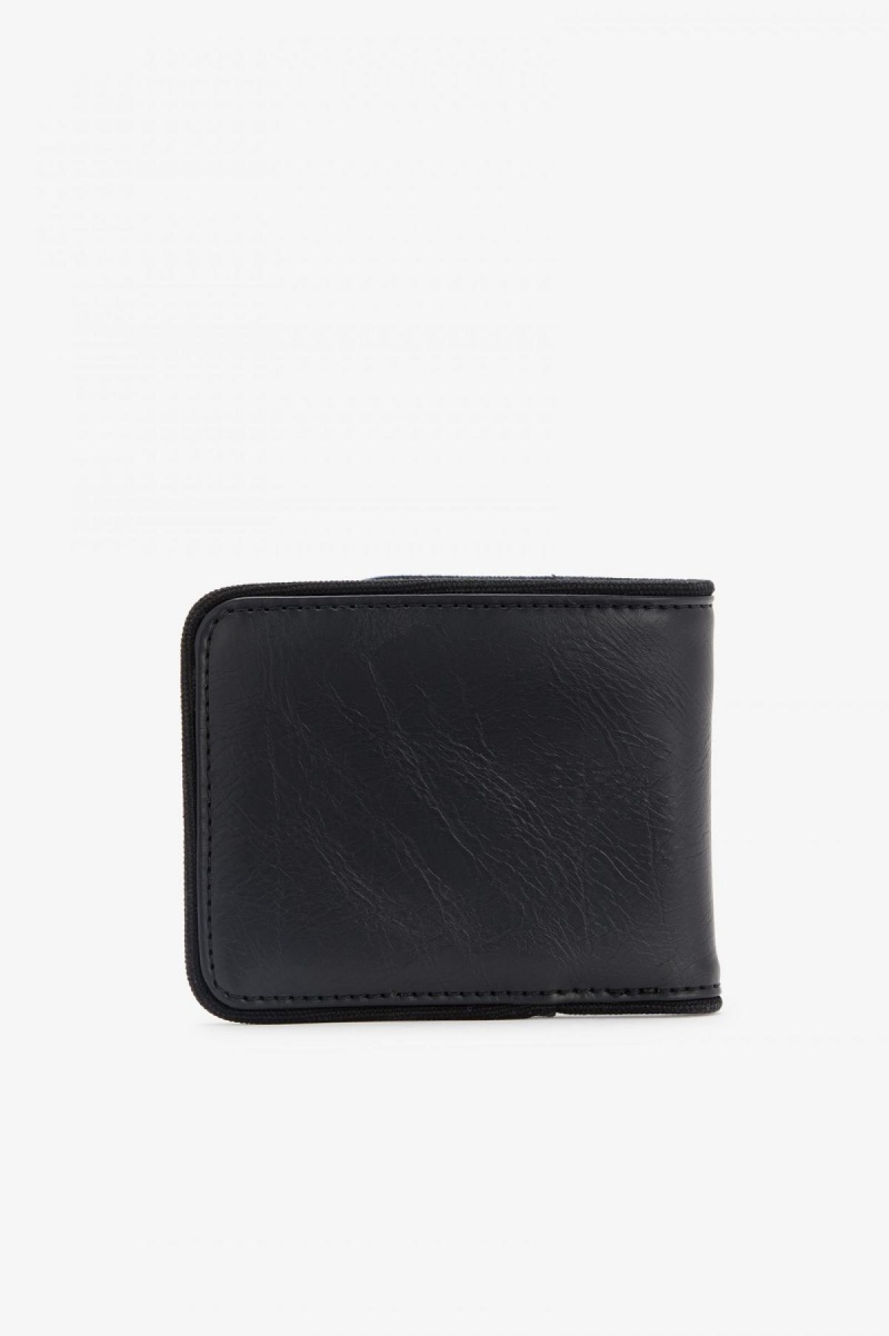 Black Fred Perry Tonal Billfold Accessories Wallet | SGNEJ40074