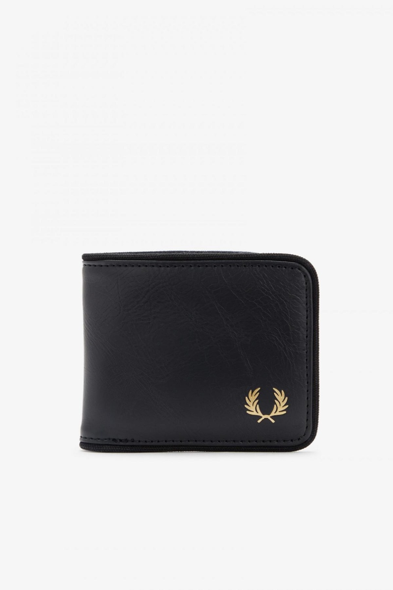 Black Fred Perry Tonal Billfold Accessories Wallet | SGNEJ40074