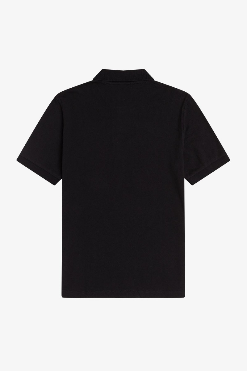 Black / Champagne Fred Perry M3 Men's Fred Perry Shirt | QSGWA18734