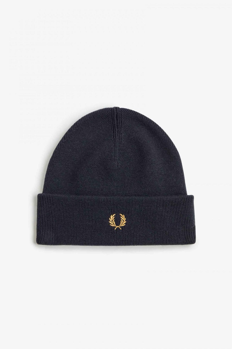 Black / Dark Caramel Fred Perry Classic Accessories Beanie | ASGWC76330