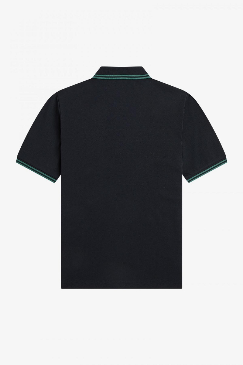 Black / Deep Mint / Deep Mint Fred Perry G3600 Women's Fred Perry Shirt | SGIIZ22641