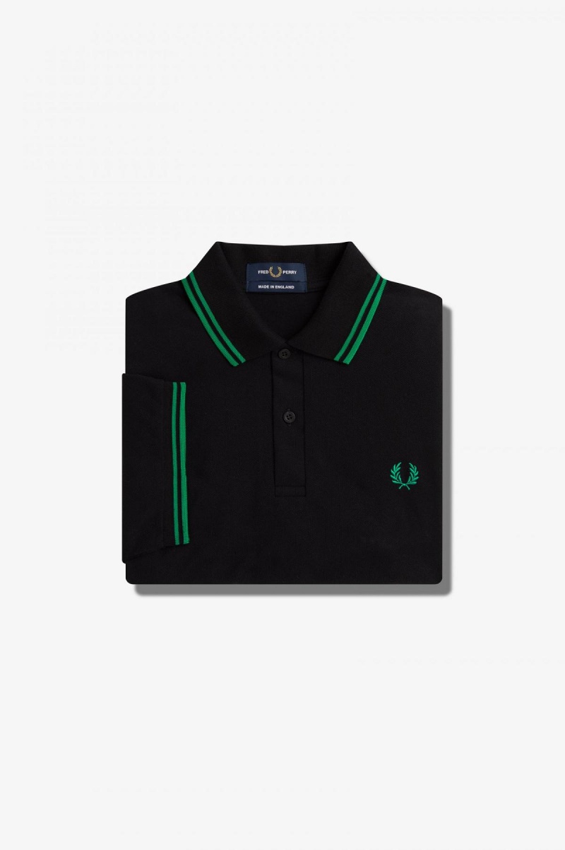 Black / Fred Perry Green / Fred Perry Green Fred Perry M12 Men\'s Fred Perry Shirt | BSGSO44546