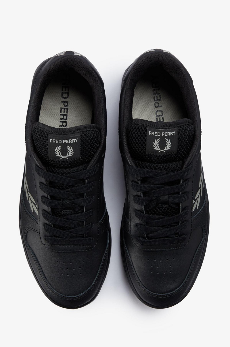 Black / Limestone Fred Perry B300 Men's Shoes | SGEGJ91608