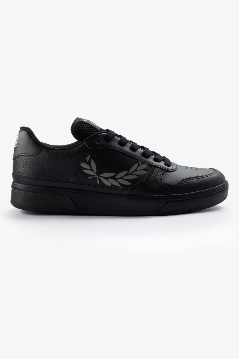 Black / Limestone Fred Perry B300 Men\'s Shoes | SGEGJ91608