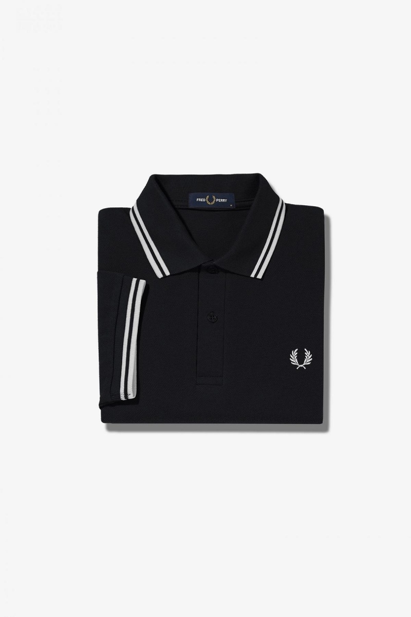 Black / White / White Fred Perry G3600 Women's Fred Perry Shirt | BSGSO68434