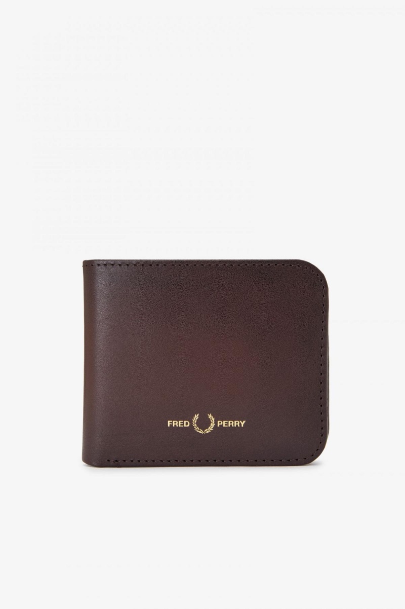 Burnt Tobacco Fred Perry Burnished Leathr Billfold Accessories Wallet | QSGWA81942