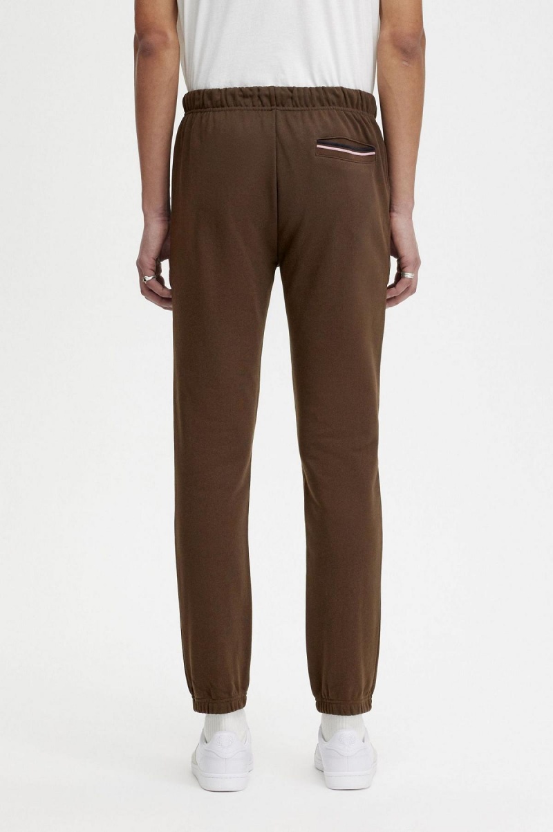 Burnt Tobacco Fred Perry Loopback Sweatpants Men's Trousers | SGJVR57931