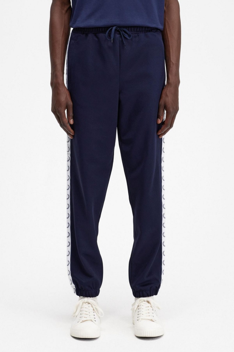 Carbon Blue Fred Perry Taped Track Pant Men's Tracksuits | XSGGW52919