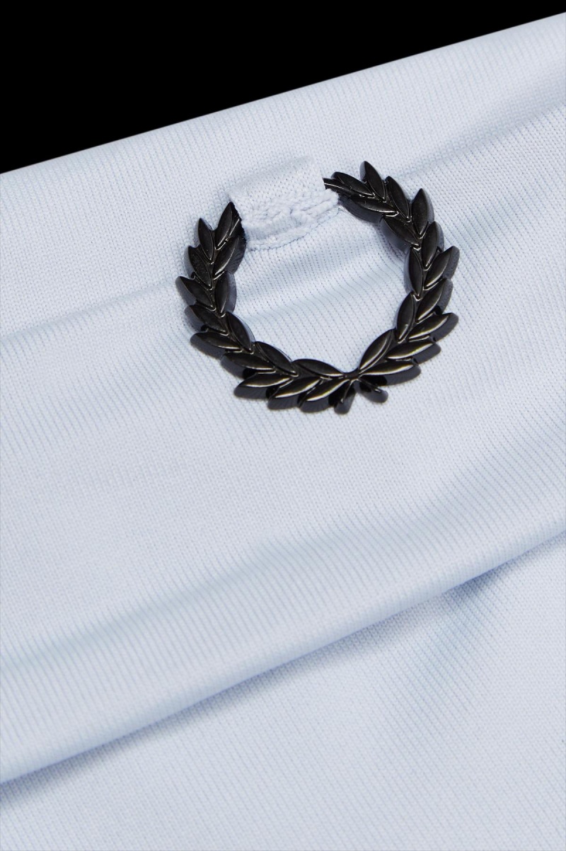 Cloud Blue Fred Perry Laurel Wreath Detail Roll Neck Men's T Shirts | ESGVG21545