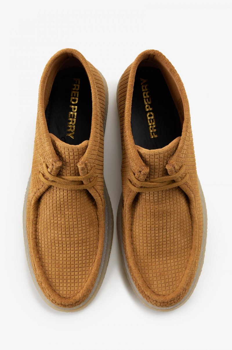 Dark Caramel Fred Perry Mid Dawson Men's Shoes | MSGHR25042