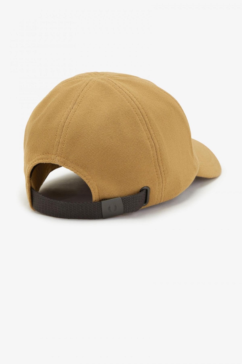 Dark Caramel / Black Fred Perry Classic Piqué Accessories Cap | SGXMI24380