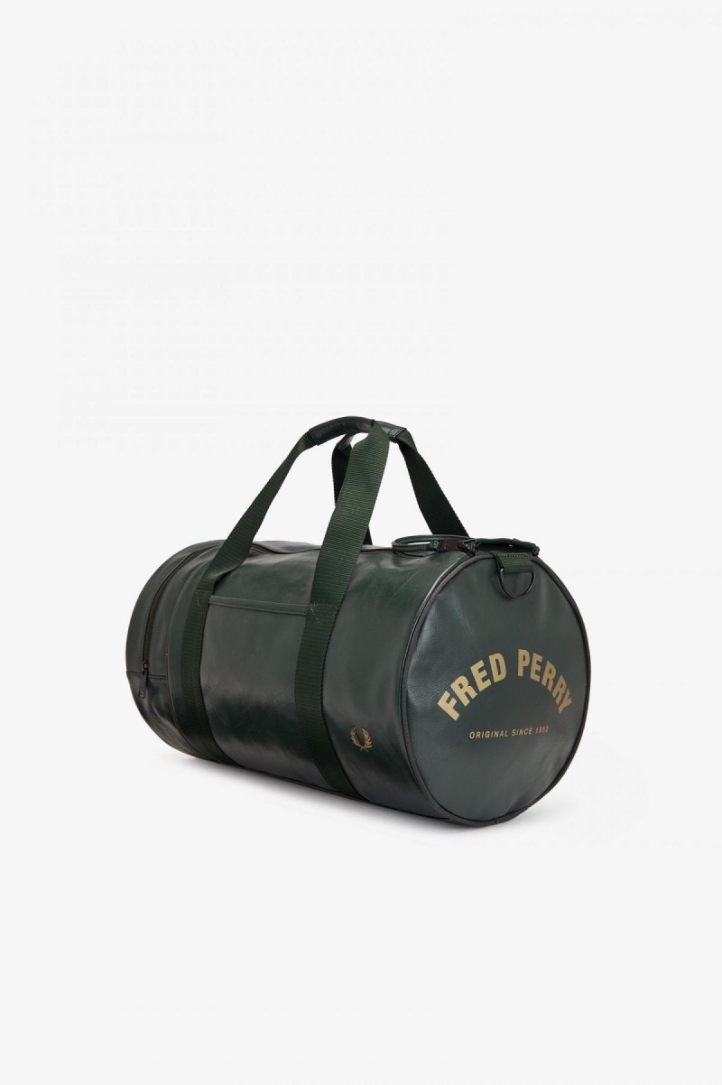 Dark Green Fred Perry Tonal Barrel Accessories Bag | QSGWA69780